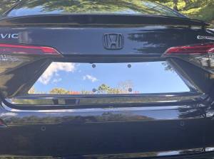 LP72214 Stainless License Plate Bezel 1Pc Fits 2022-2025 Honda Civic QAA