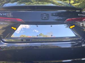 QAA - LP72214 Stainless License Plate Bezel 1Pc Fits 2022-2025 Honda Civic QAA - Image 3