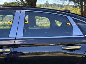 QAA - PP72215 Stainless Steel Pillar Trim 6Pc Fits 2022-2025 Honda Civic QAA - Image 2