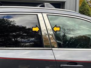 QAA - PP73125 Stainless Steel Pillar Trim 4Pc 2023-25 Lexus RX350 QAA - Image 2