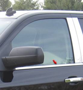 WS54181 Stainless Steel Window Sill Accent 2Pc 2014-2018 Chevrolet Silverado QAA