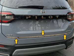 QAA - RD73260 Stainless Steel Rear Deck Accent 1Pc 2023-2026 Honda Pilot QAA - Image 2