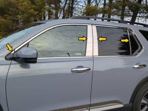 QAA - PP73262 Stainless Steel Pillar Trim 8Pc 2023-2026 Honda Pilot QAA - Image 2
