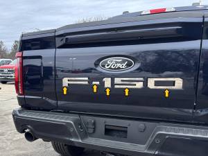 QAA - SGR64309 Stainless Steel Graphic/Logo/emblem 5Pc 2024-2026 Ford F-150 PRO ACCESS Tailgate Only QAA - Image 2