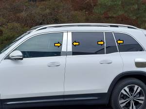 QAA - PP70987 Stainless Steel Pillar Trim 8Pc 2020-2026 Mercedes-Benz GLB QAA - Image 2