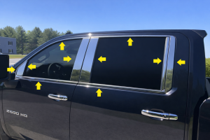 WP60184 Stainless Steel Window Accent Package 20Pc 2020-2025 Chevrolet Silverado HD QAA