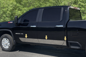 TH60184 Stainless Steel Rocker Panel Trim 6Pc 2020-2025 Chevrolet Silverado HD QAA