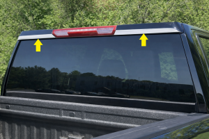 RWT60184 Stainless Steel Rear Window Top 1Pc 2020-2025 Chevrolet Silverado HD QAA