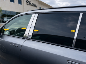 QAA - PP66212 Stainless Steel Pillar Trim 8Pc 2026-2027 Cadillac Vistiq QAA - Image 2