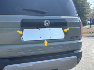 QAA - LP76220 Stainless Steel License Plate Bezel 1Pc 2026 Honda Passport QAA - Image 2