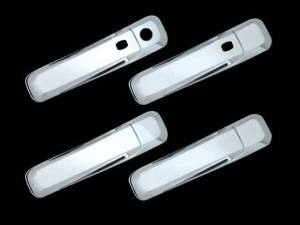 DH49936 Chrome Plated ABS plastic Door Handle Cover 8Pc 2009-2018 Ram 1500, 19-26 Ram 1500 CLASSIC, 2010-2026 Ram 2500, 2010-2026 Ram 3500 2006-2010 Jeep Commander, 2005-2010 Jeep Grand Cherokee QAA