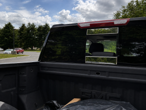 QAA - RW59170 Stainless Steel RearHatch Window Set 2Pc 2019-2026 Chevrolet Silverado, 2019-2026 GMC Sierra QAA - Image 1