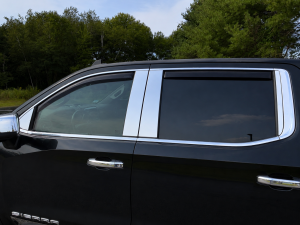 QAA - PP59282 Stainless Steel Pillar Trim 8Pc 2019-2026 GMC Sierra QAA - Image 1